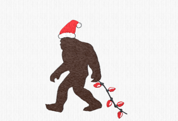 Bigfoot with Christmas Lights