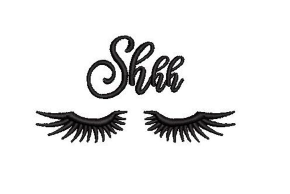 Closed Eyes with Big Eyelashes