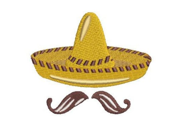 Embroidery Design Review: Sombrero Hat with Moustache