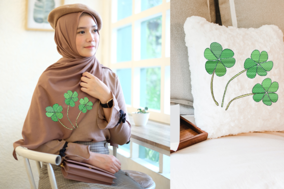 Green Clover Leaf