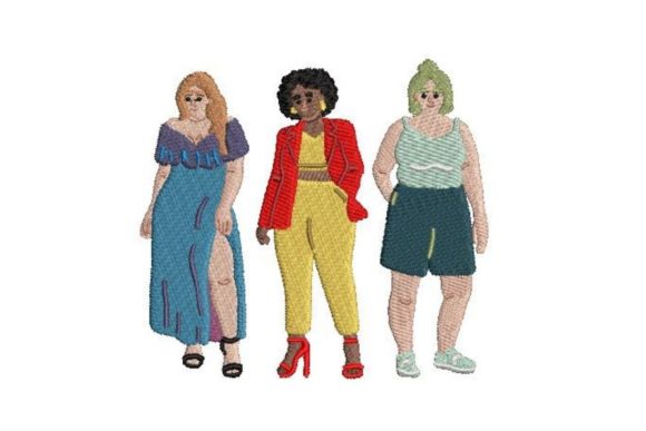 Plus Size Women Embroidery Design