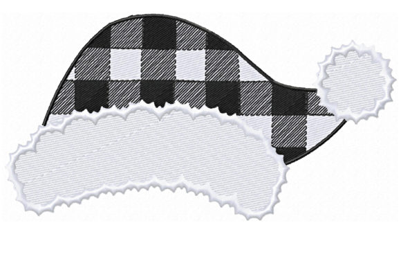 Santa Black Plaid Hat